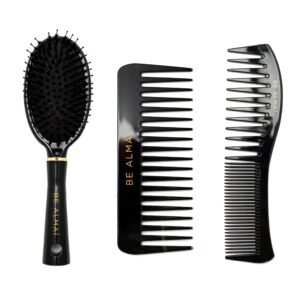 BE ALMAÍ Limited Edition Black Styling Brush & Combs Set